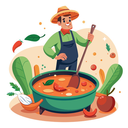 Illustration of Farmer Activityのイラスト素材