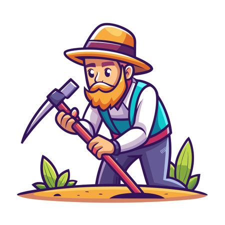 Illustration of Farmer Activityのイラスト素材