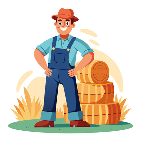 Illustration of Farmer Activityのイラスト素材