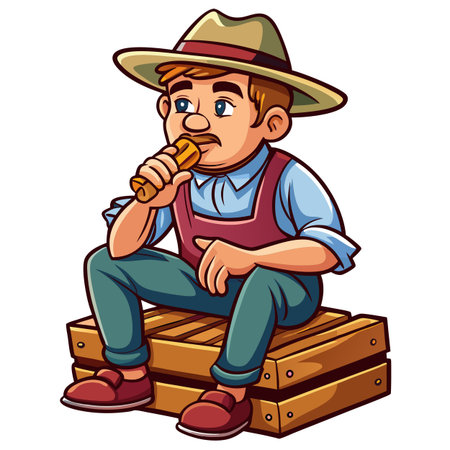 Illustration of Farmer Activityのイラスト素材