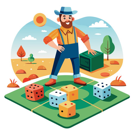 Illustration of Farmer Activityのイラスト素材