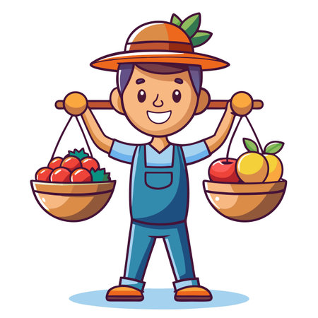 Illustration of Farmer Activityのイラスト素材