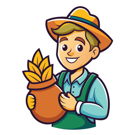 Illustration of Farmer Activityのイラスト素材