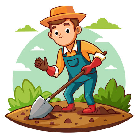 Illustration of Farmer Activityのイラスト素材