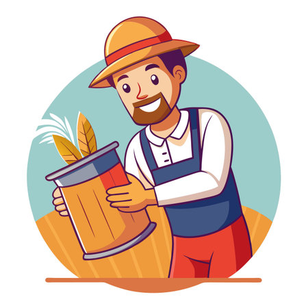 Illustration of Farmer Activityのイラスト素材