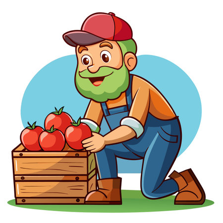 Illustration of Farmer Activityのイラスト素材