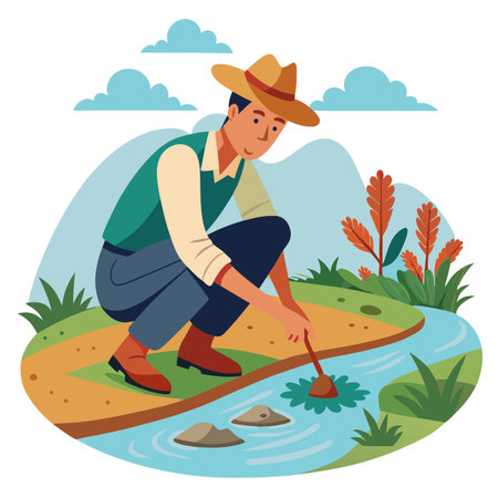 Illustration of Farmer Activityのイラスト素材