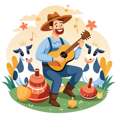 Illustration of Farmer Activityのイラスト素材