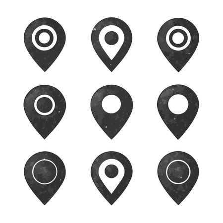 Set of Location icons symbolのイラスト素材