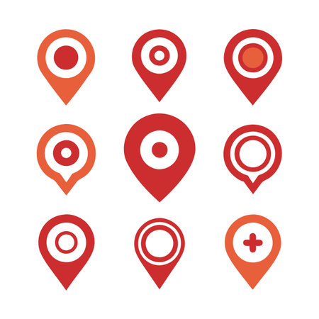 Set of Location icons symbolのイラスト素材