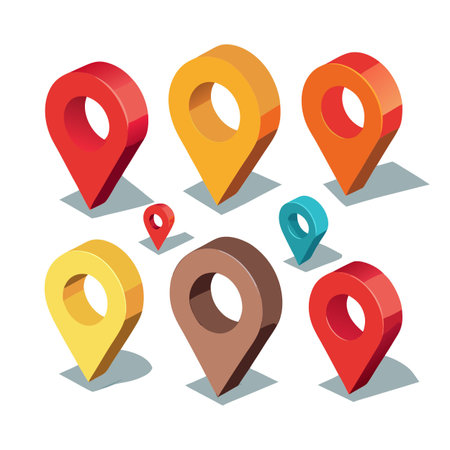 Set of Location icons symbolのイラスト素材