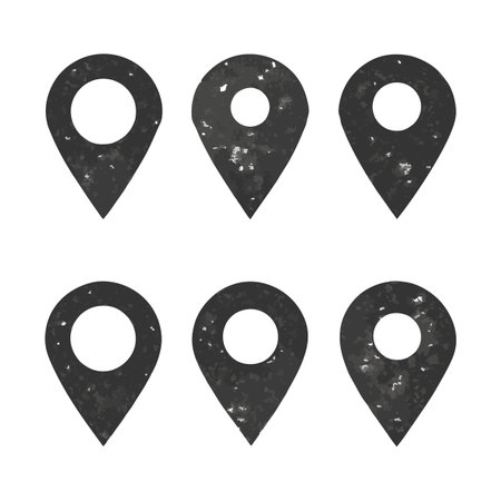 Set of Location icons symbolのイラスト素材