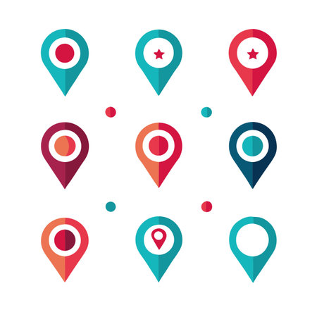 Set of Location icons symbolのイラスト素材