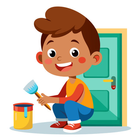 Illustration of painting activityのイラスト素材