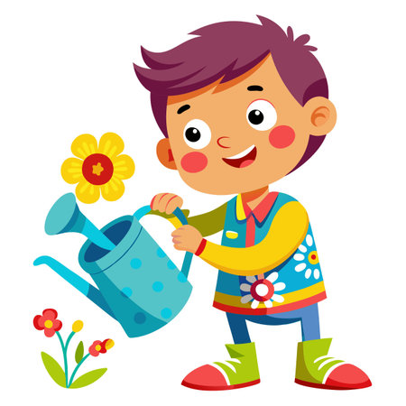 Illustration of painting activityのイラスト素材