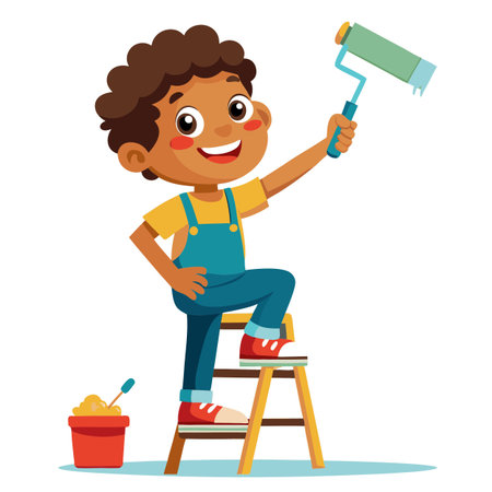 Illustration of painting activityのイラスト素材