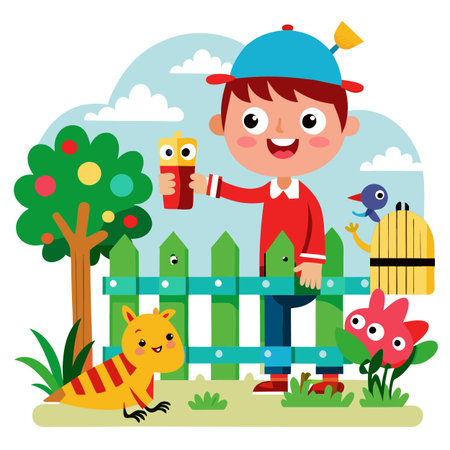 Illustration of painting activityのイラスト素材