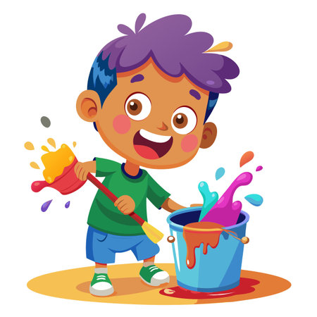 Illustration of painting activityのイラスト素材