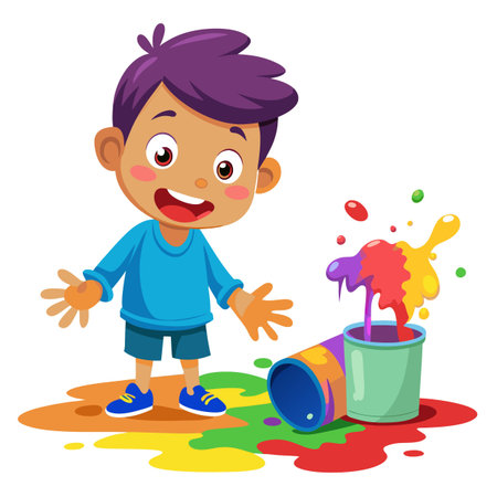 Illustration of painting activityのイラスト素材