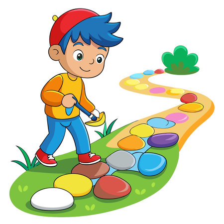 Illustration of painting activityのイラスト素材