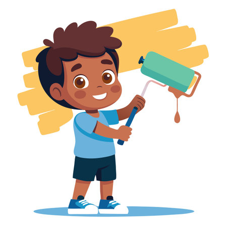 Illustration of painting activityのイラスト素材