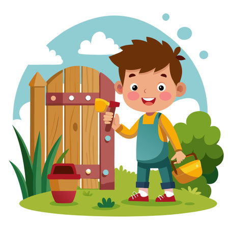 Illustration of painting activityのイラスト素材