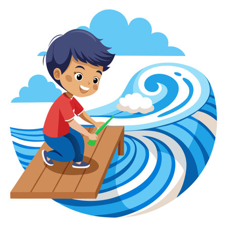 Illustration of painting activityのイラスト素材