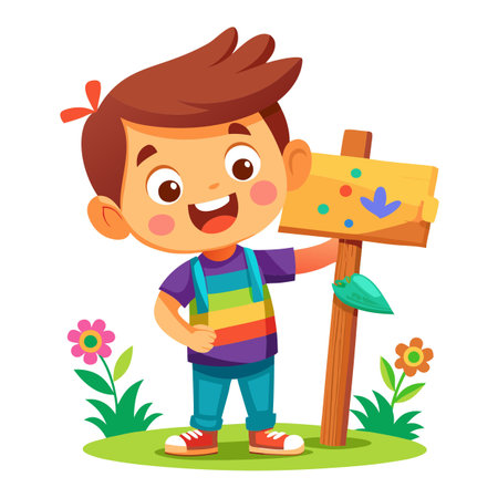 Illustration of painting activityのイラスト素材