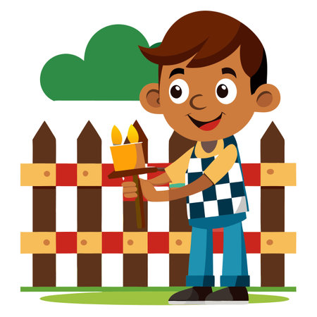 Illustration of painting activityのイラスト素材