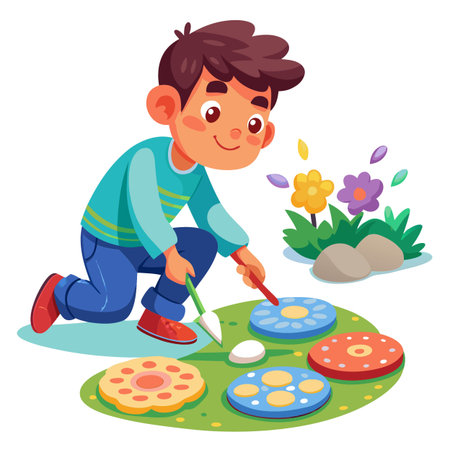 Illustration of painting activityのイラスト素材