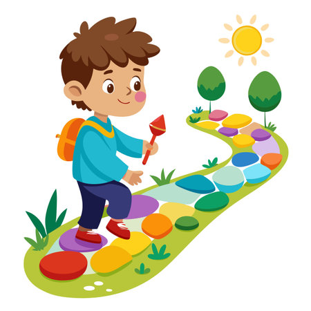 Illustration of painting activityのイラスト素材