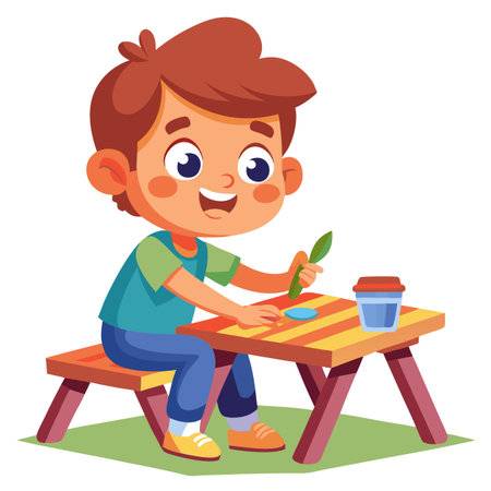 Illustration of painting activityのイラスト素材