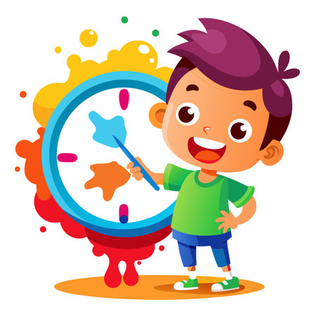 Illustration of painting activityのイラスト素材