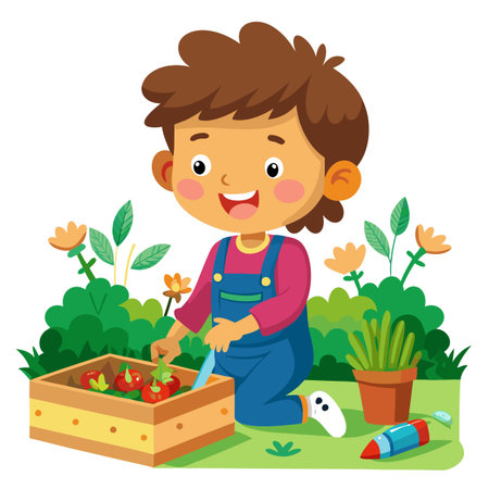 Illustration of painting activityのイラスト素材