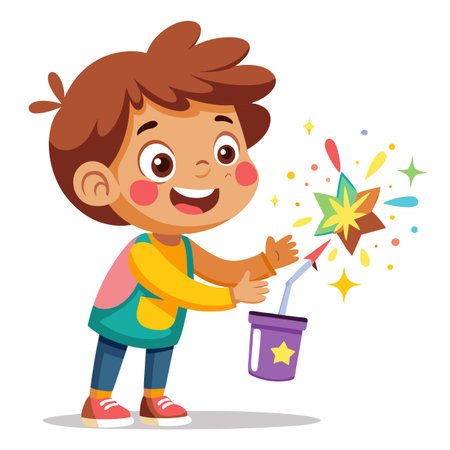 Illustration of painting activityのイラスト素材