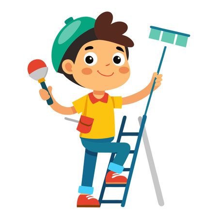 Illustration of painting activityのイラスト素材