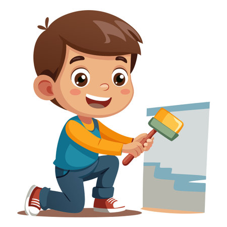 Illustration of painting activityのイラスト素材