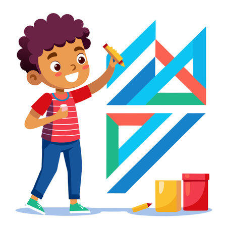 Illustration of painting activityのイラスト素材