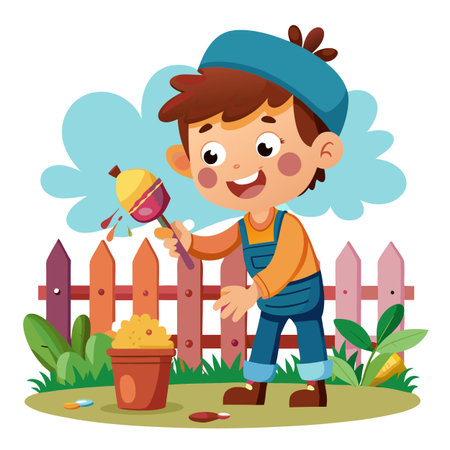 Illustration of painting activityのイラスト素材