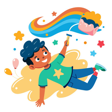 Illustration of painting activityのイラスト素材