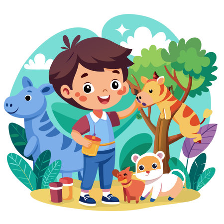 Illustration of painting activityのイラスト素材