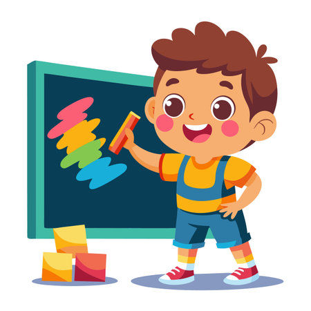 Illustration of painting activityのイラスト素材