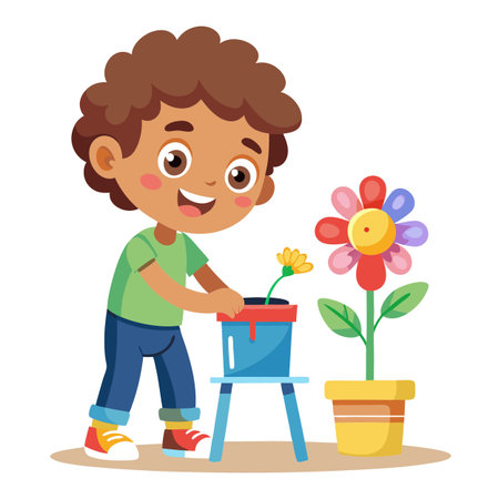 Illustration of painting activityのイラスト素材