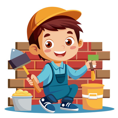 Illustration of painting activityのイラスト素材