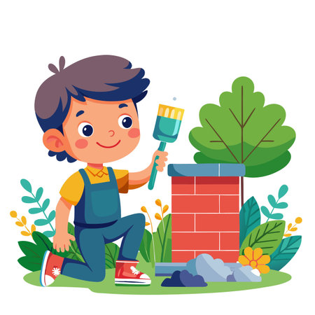 Illustration of painting activityのイラスト素材