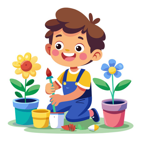 Illustration of painting activityのイラスト素材