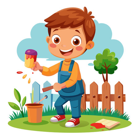 Illustration of painting activityのイラスト素材