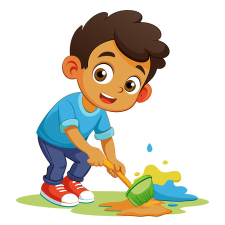 Illustration of painting activityのイラスト素材