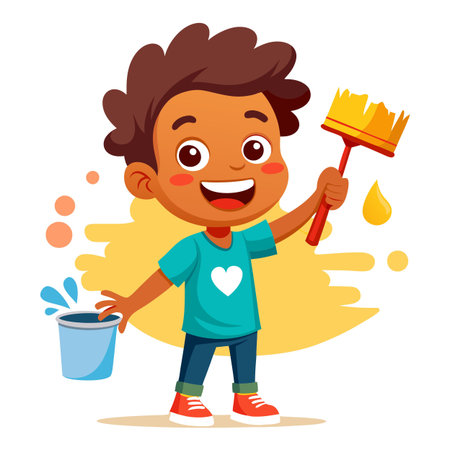 Illustration of painting activityのイラスト素材