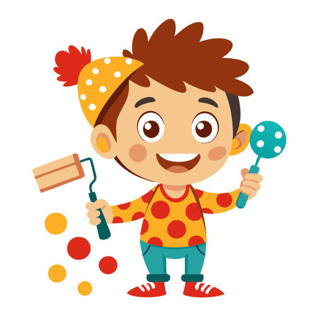 Illustration of painting activityのイラスト素材